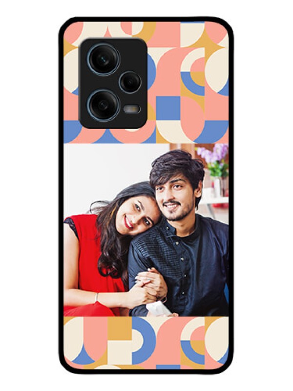 Custom Redmi Note 12 Pro 5G Custom Metal Phone Case - Semi - Circle Maze Pattern Design