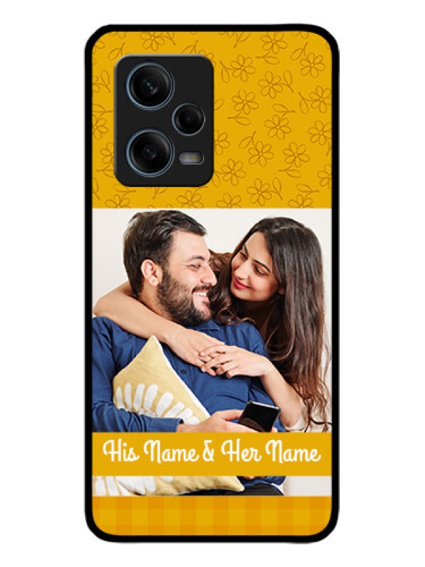 Custom Redmi Note 12 Pro Plus 5G Custom Metal Phone CaseYellow Floral Design