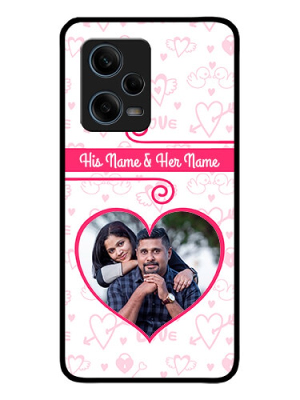 Custom Redmi Note 12 Pro Plus 5G Custom Metal Phone CaseHeart Shape Love Design