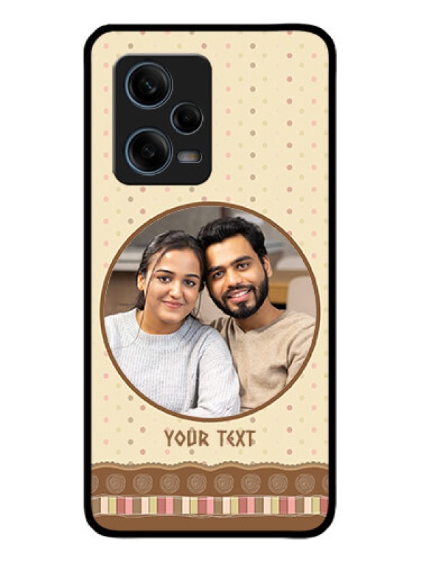 Custom Redmi Note 12 Pro Plus 5G Custom Metal Phone CaseBrown Dotted Mobile Case Design
