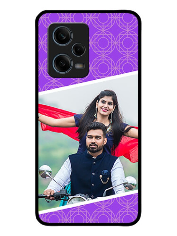 Custom Redmi Note 12 Pro Plus 5G Custom Metal Phone CaseViolet Color Pattern Design