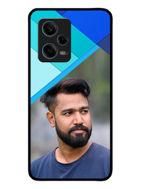 Custom Redmi Note 12 Pro Plus 5G Custom Metal Phone CaseBlue Pattern Design