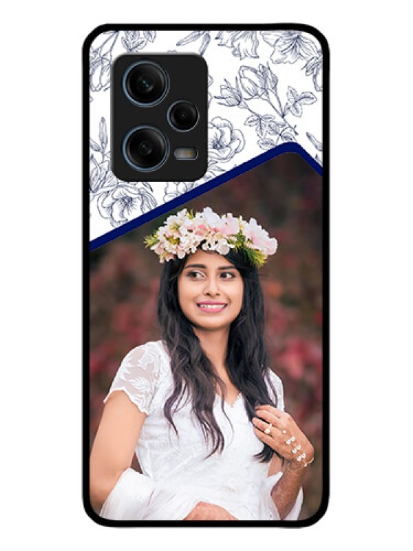 Custom Redmi Note 12 Pro Plus 5G Custom Metal Phone CaseClassy Floral Design