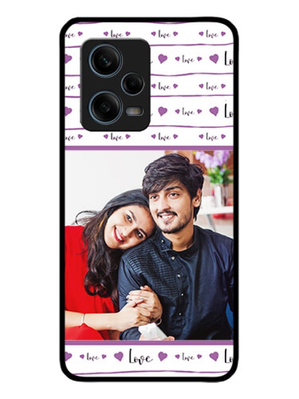 Custom Redmi Note 12 Pro Plus 5G Custom Metal Phone CaseCouples Heart Design