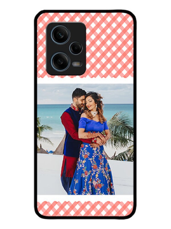 Custom Redmi Note 12 Pro Plus 5G Custom Metal Phone CasePink Pattern Design
