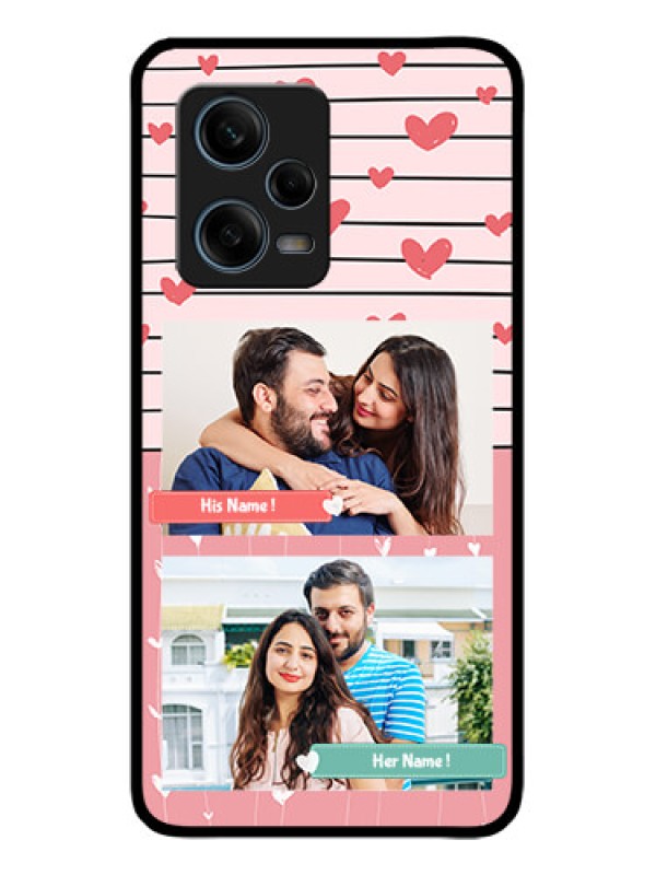 Custom Redmi Note 12 Pro Plus 5G Custom Metal Phone CasePhoto With Heart Design