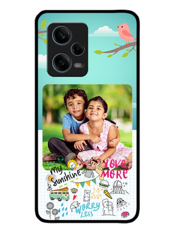 Custom Redmi Note 12 Pro Plus 5G Custom Metal Phone CaseDoodle Love Design