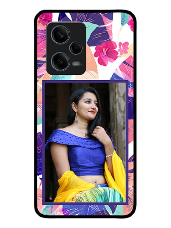 Custom Redmi Note 12 Pro Plus 5G Custom Metal Phone CaseAbstract Floral Design