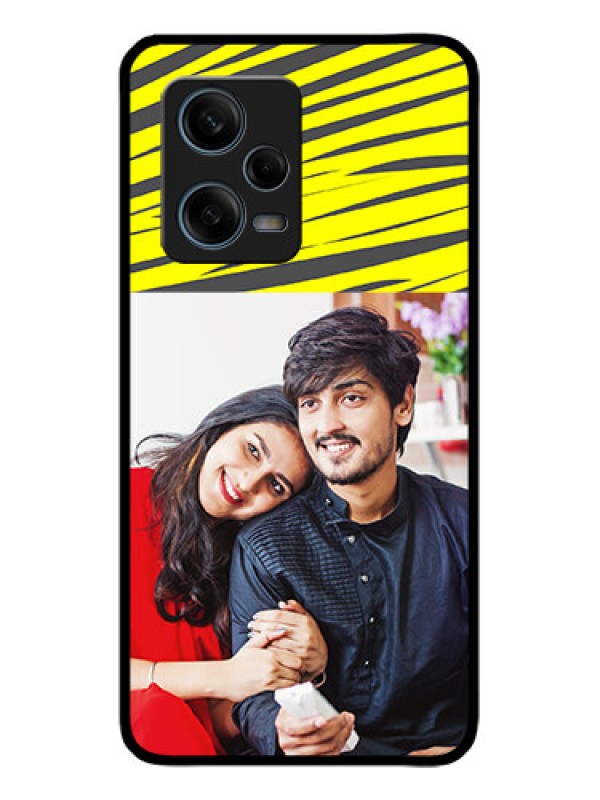 Custom Redmi Note 12 Pro Plus 5G Custom Metal Phone CaseYellow Abstract Design