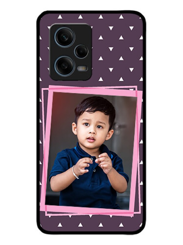 Custom Redmi Note 12 Pro Plus 5G Custom Metal Phone CaseTriangle Pattern Dotted Design