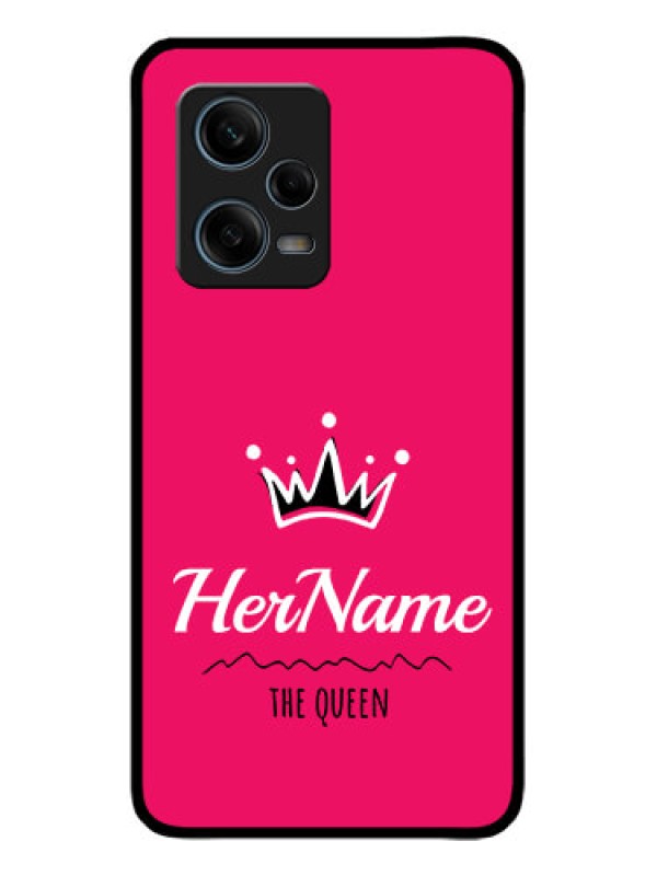 Custom Redmi Note 12 Pro Plus 5G Custom Metal Phone CaseQueen With Name Design