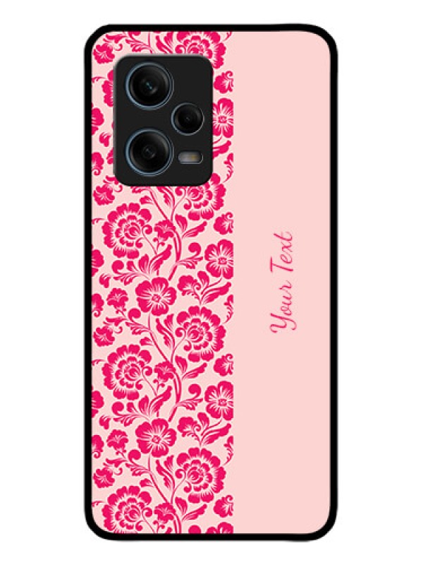 Custom Redmi Note 12 Pro Plus 5G Custom Metal Phone CaseAttractive Floral Pattern Design