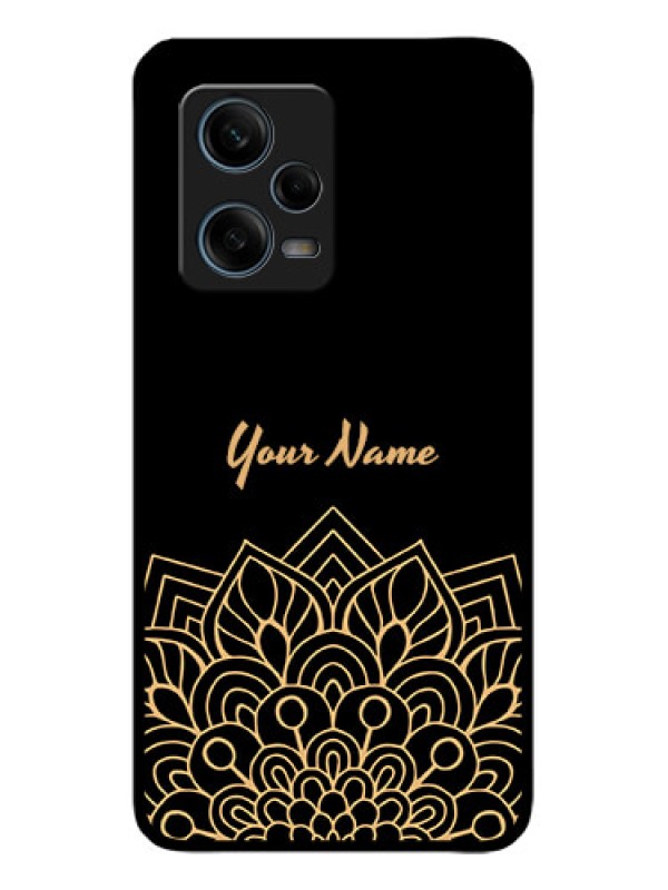 Custom Redmi Note 12 Pro Plus 5G Custom Metal Phone CaseGolden Mandala Design