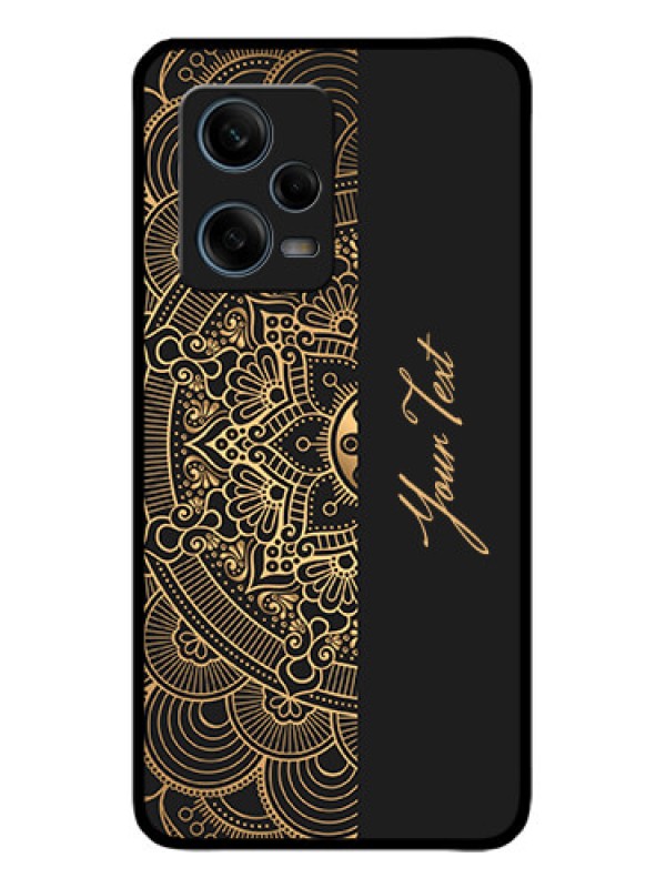 Custom Redmi Note 12 Pro Plus 5G Custom Metal Phone CaseMandala Art With Custom Text Design