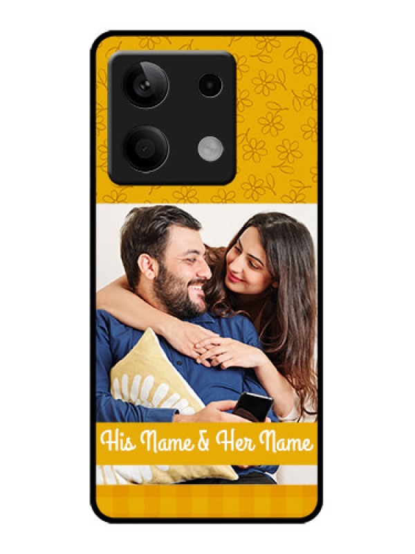 Custom Redmi Note 13 5G Custom Metal Phone CaseYellow Floral Design