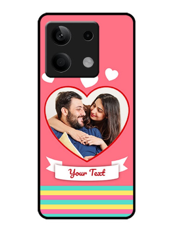 Custom Redmi Note 13 5G Custom Metal Phone CaseLove Shapes Doodle Design