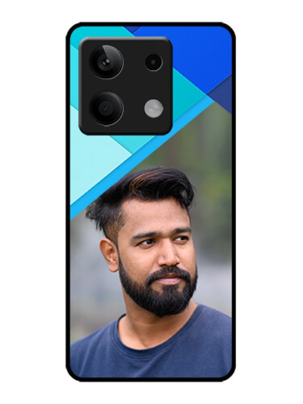 Custom Redmi Note 13 5G Custom Metal Phone CaseBlue Pattern Design