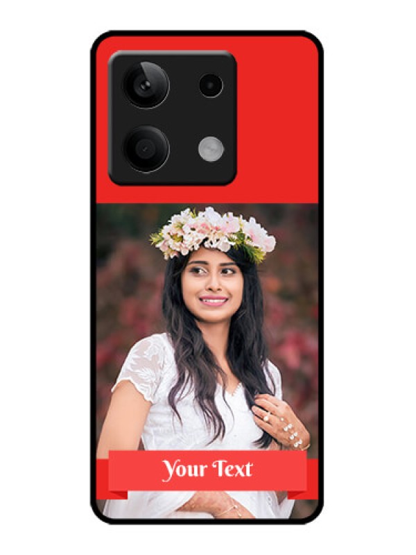 Custom Redmi Note 13 5G Custom Metal Phone CaseSimple Red Color Design