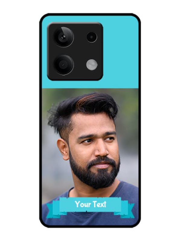 Custom Redmi Note 13 5G Custom Metal Phone CaseBlue Color Design