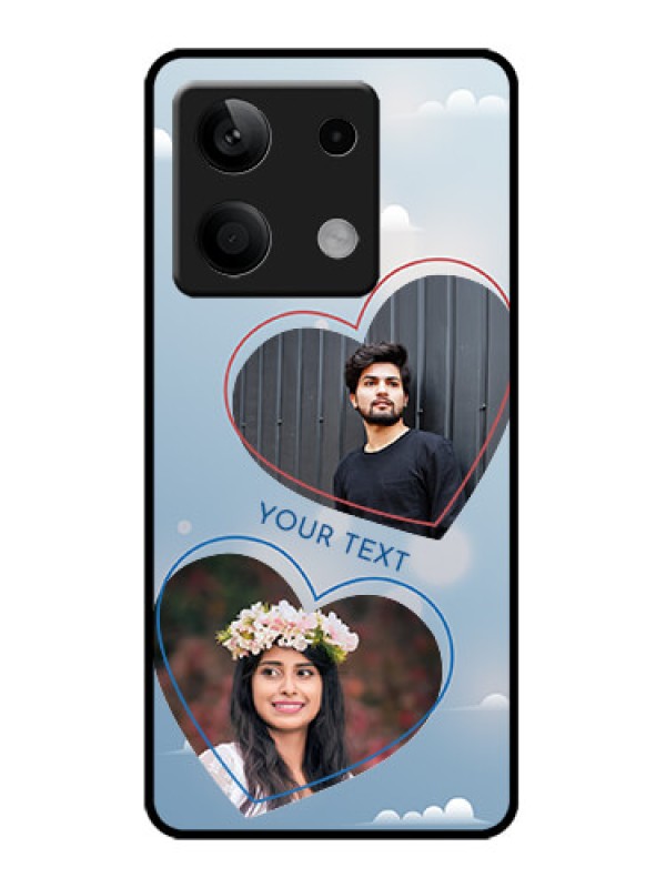 Custom Redmi Note 13 5G Custom Metal Phone CaseBlue Color Couple Design