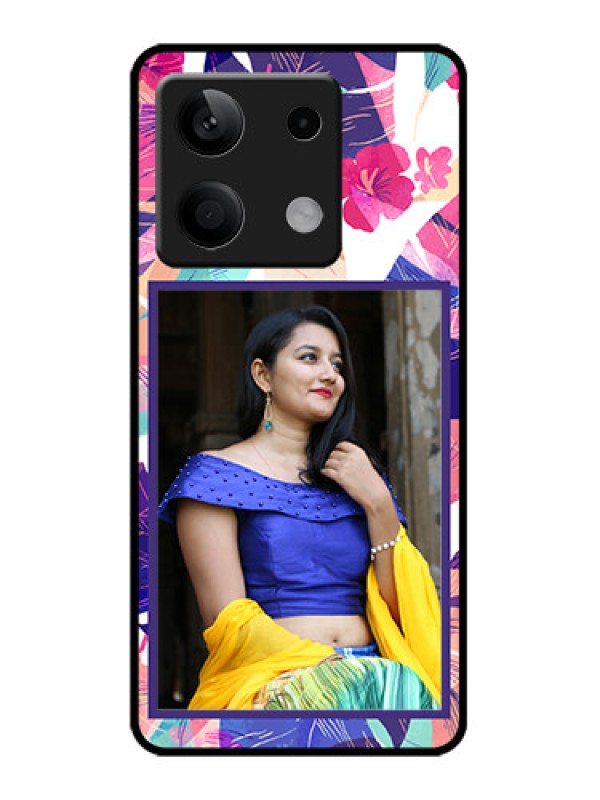 Custom Redmi Note 13 5G Custom Metal Phone CaseAbstract Floral Design