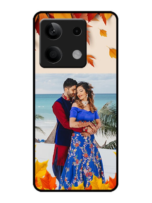 Custom Redmi Note 13 5G Custom Metal Phone CaseAutumn Maple Leaves Design