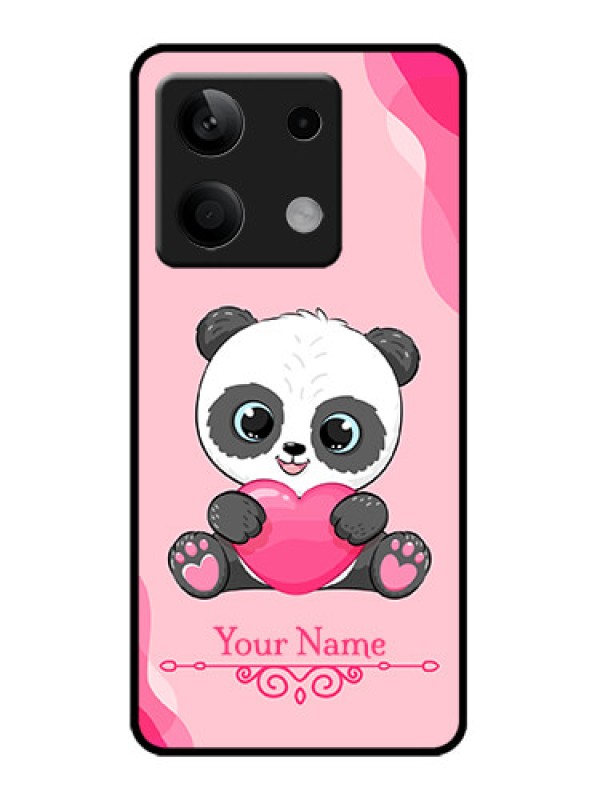 Custom Redmi Note 13 5G Custom Metal Phone CaseCute Panda Design