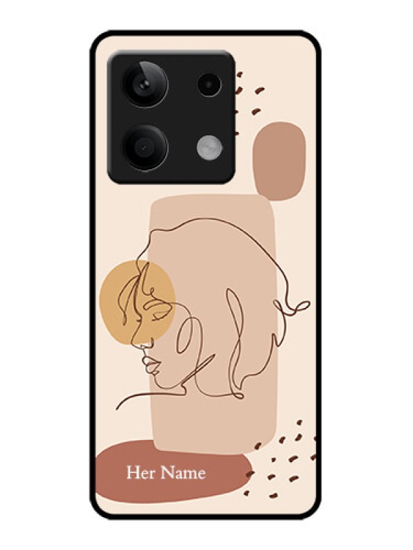 Custom Redmi Note 13 5G Custom Metal Phone CaseCalm Woman Line Art Design