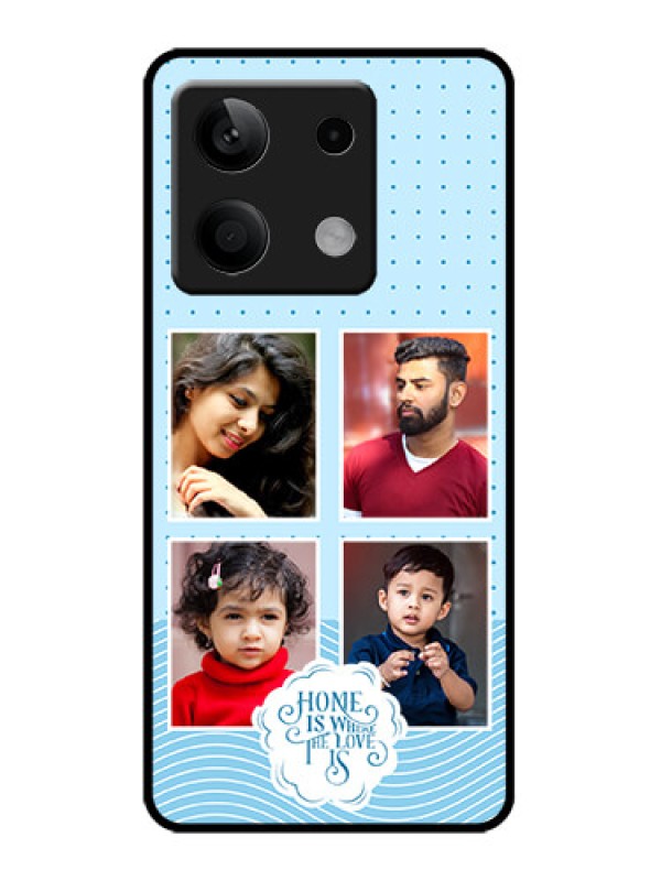 Custom Redmi Note 13 5G Custom Metal Phone CaseCute Love Quote With 4 Pic Upload Design