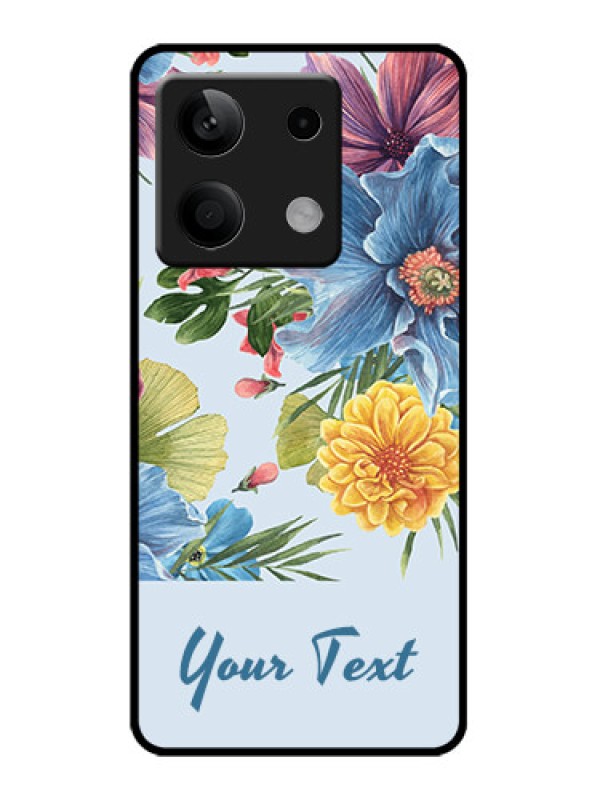 Custom Redmi Note 13 5G Custom Metal Phone CaseStunning Watercolored Flowers Painting Design