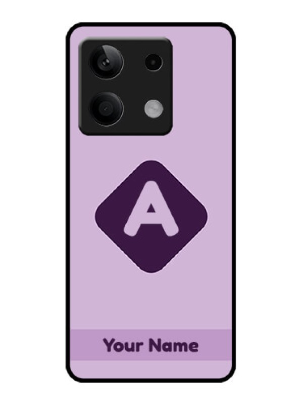 Custom Redmi Note 13 5G Custom Metal Phone CaseCustom Letter In Curved Badge Design