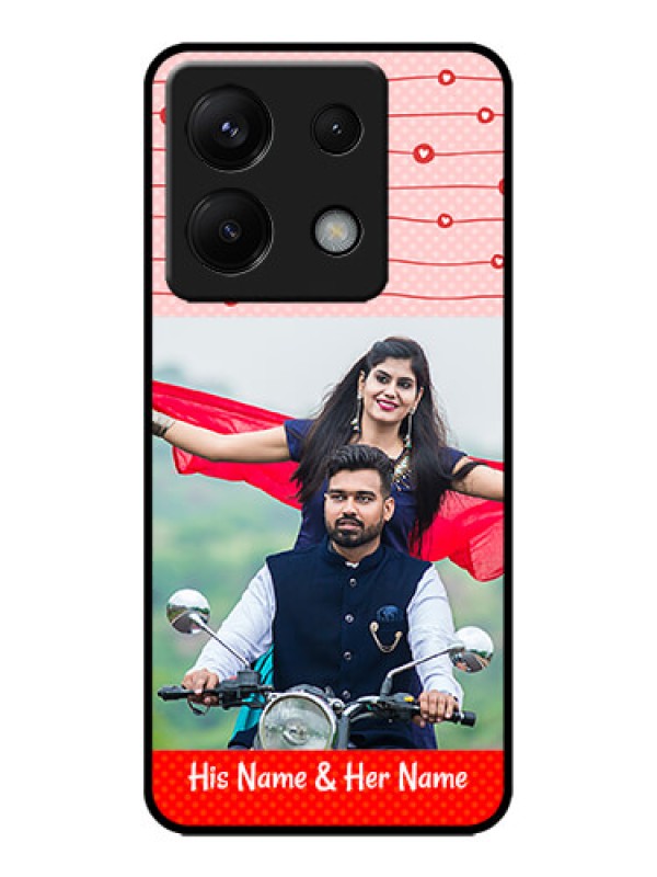 Custom Redmi Note 13 Pro 5G Custom Metal Phone CaseRed Pattern Case Design