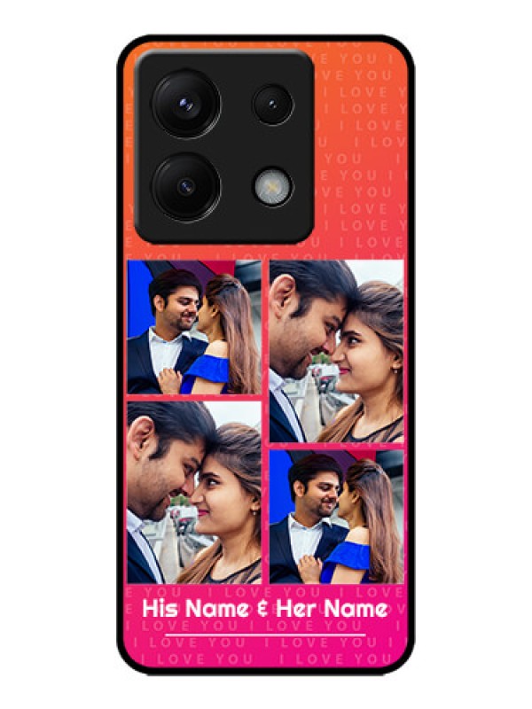 Custom Redmi Note 13 Pro 5G Custom Metal Phone CaseI Love You Pink Design