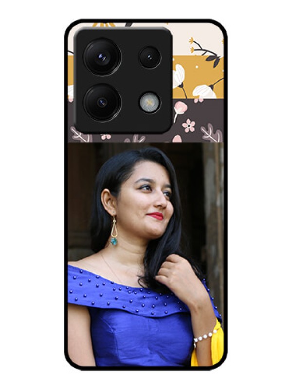 Custom Redmi Note 13 Pro 5G Custom Metal Phone CaseStylish Floral Design