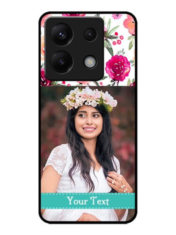 Custom Redmi Note 13 Pro 5G Custom Metal Phone CaseWater Colors Floral Design