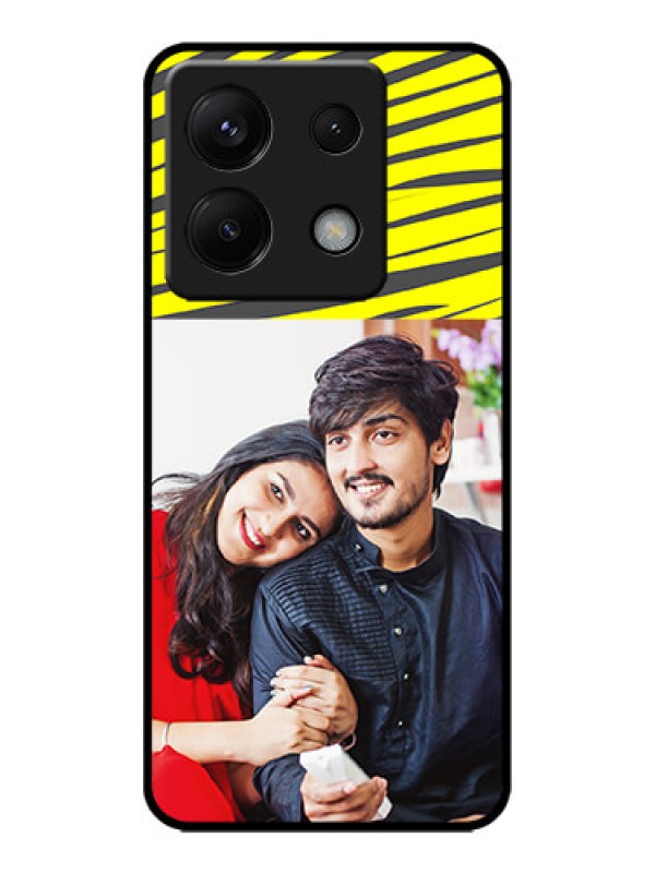 Custom Redmi Note 13 Pro 5G Custom Metal Phone CaseYellow Abstract Design