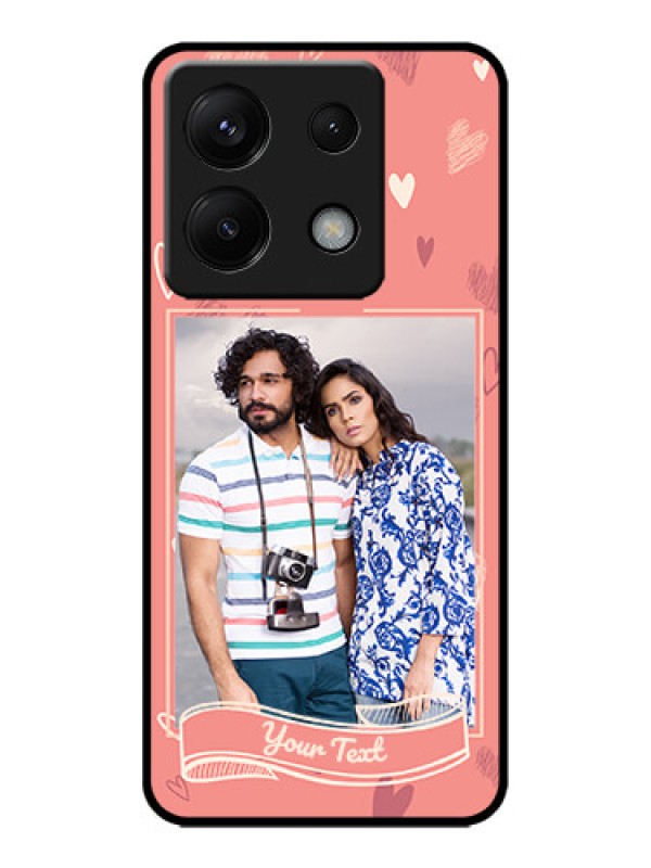 Custom Redmi Note 13 Pro 5G Custom Metal Phone CaseLove Doodle Art Design