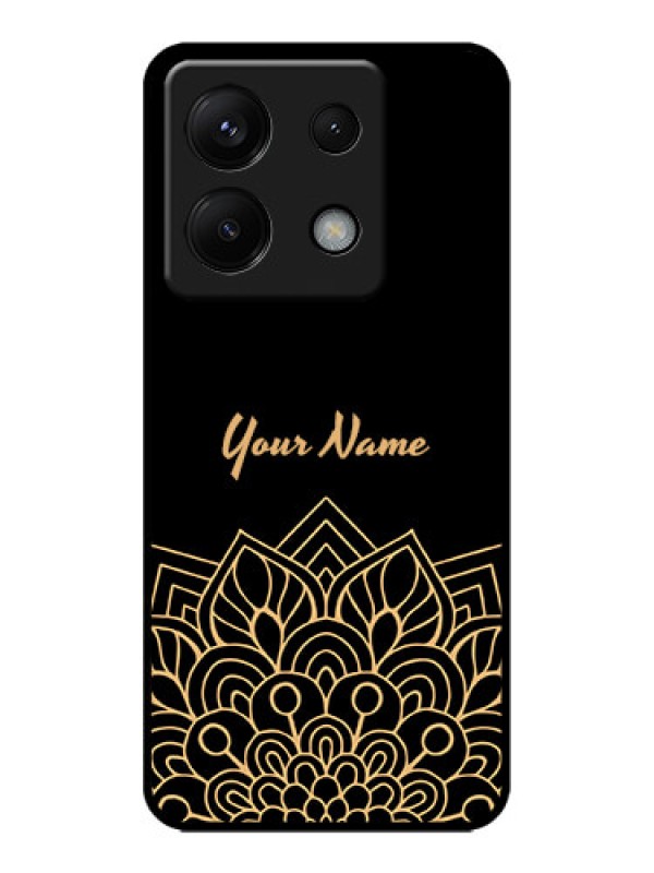 Custom Redmi Note 13 Pro 5G Custom Metal Phone CaseGolden Mandala Design