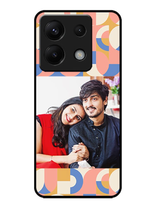 Custom Redmi Note 13 Pro 5G Custom Metal Phone CaseSemi - Circle Maze Pattern Design