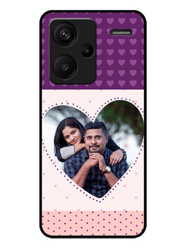 Custom Redmi Note 13 Pro Plus 5G Custom Metal Phone CaseViolet Love Dots Design