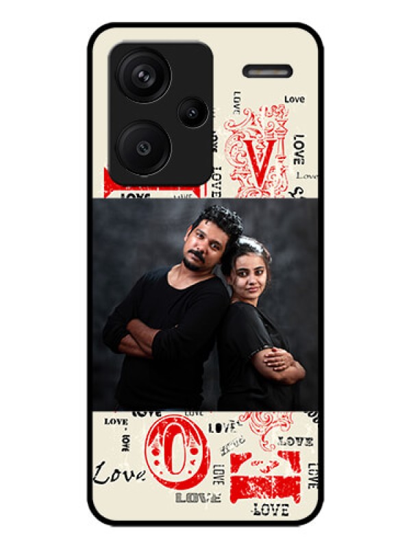 Custom Redmi Note 13 Pro Plus 5G Custom Metal Phone CaseTrendy Love Design Case