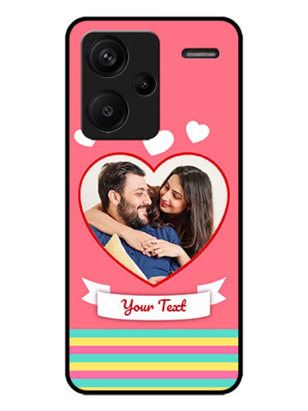 Custom Redmi Note 13 Pro Plus 5G Custom Metal Phone CaseLove Shapes Doodle Design