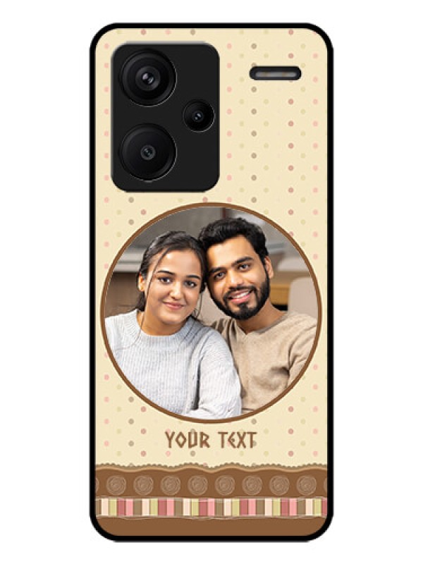 Custom Redmi Note 13 Pro Plus 5G Custom Metal Phone CaseBrown Dotted Mobile Case Design