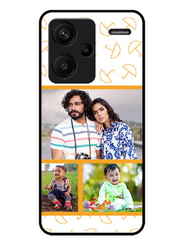 Custom Redmi Note 13 Pro Plus 5G Custom Metal Phone CaseYellow Pattern Design