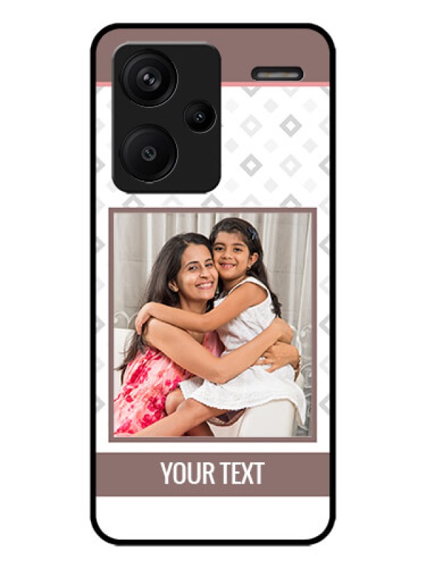 Custom Redmi Note 13 Pro Plus 5G Custom Metal Phone CaseSimple Diamond Design