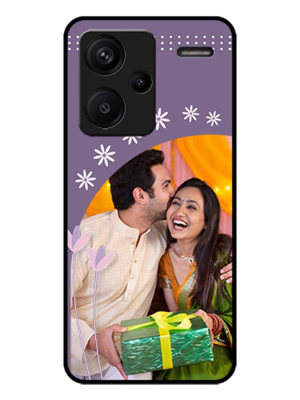 Custom Redmi Note 13 Pro Plus 5G Custom Metal Phone CaseLavender Flowers Design