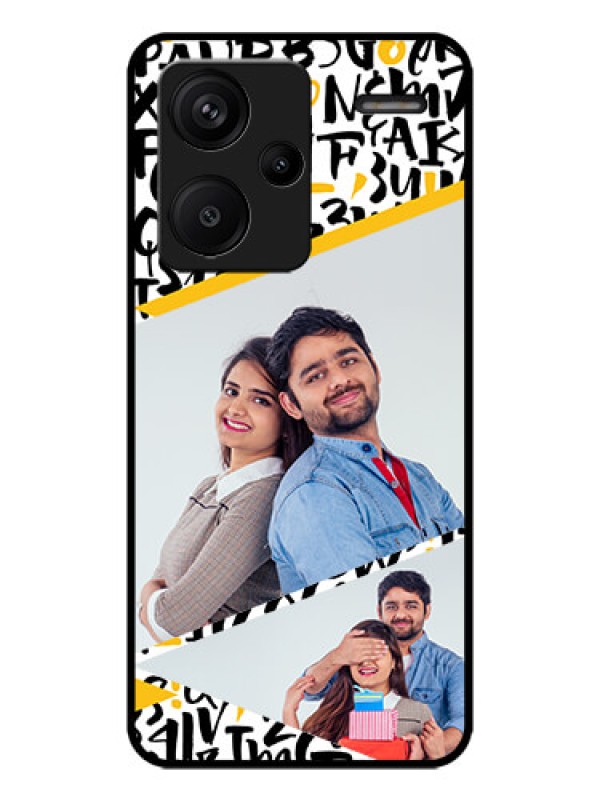 Custom Redmi Note 13 Pro Plus 5G Custom Metal Phone CaseLetters Pattern Design