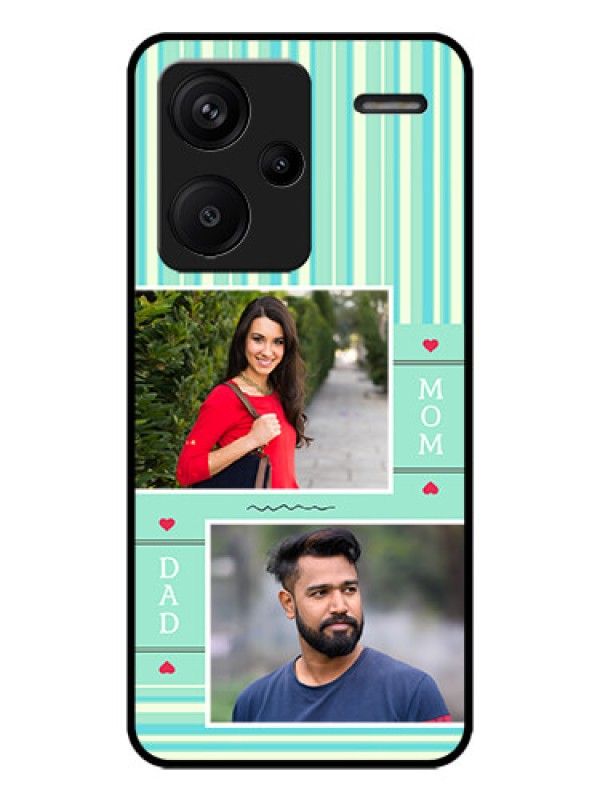 Custom Redmi Note 13 Pro Plus 5G Custom Metal Phone CaseMom and Dad Pic Design