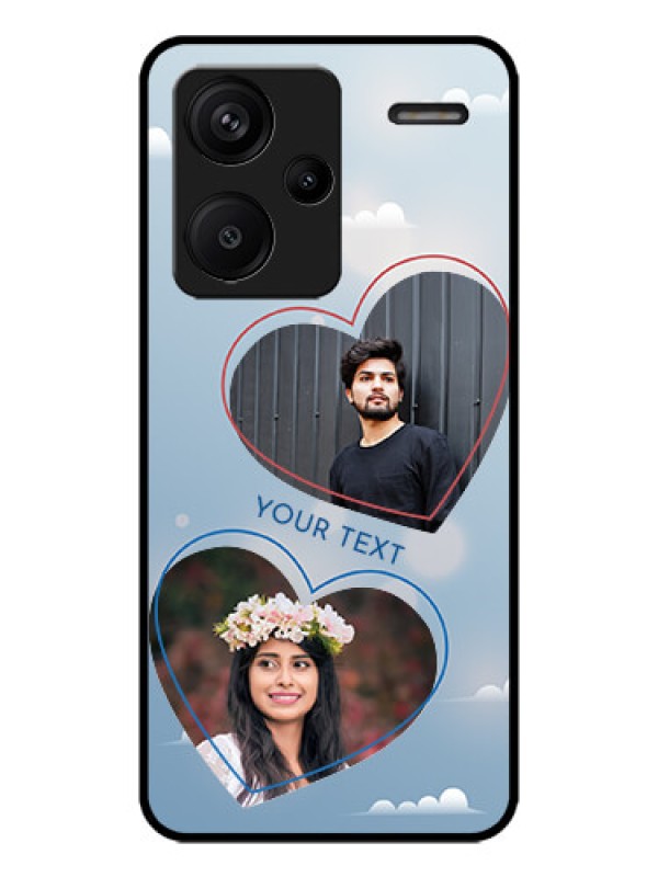 Custom Redmi Note 13 Pro Plus 5G Custom Metal Phone CaseBlue Color Couple Design