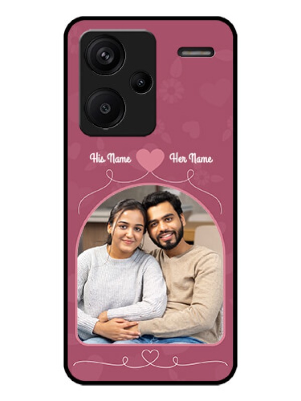 Custom Redmi Note 13 Pro Plus 5G Custom Metal Phone CaseLove Floral Design